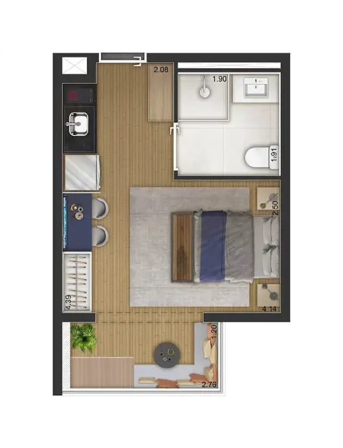 Apartamento com 1 quarto à venda, 34m2 em Alto da Boa Vista, São Paulo - SP - imagem 1 Foto 1 de Apartamento com 1 quarto à venda, 34m2 em Alto da Boa Vista, São Paulo - SP