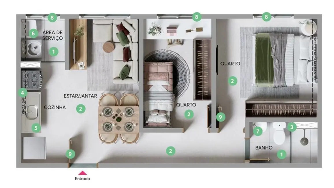 Foto 1 de Apartamento com 2 quartos à venda, 35m2 em Usina Piratininga, São Paulo - SP