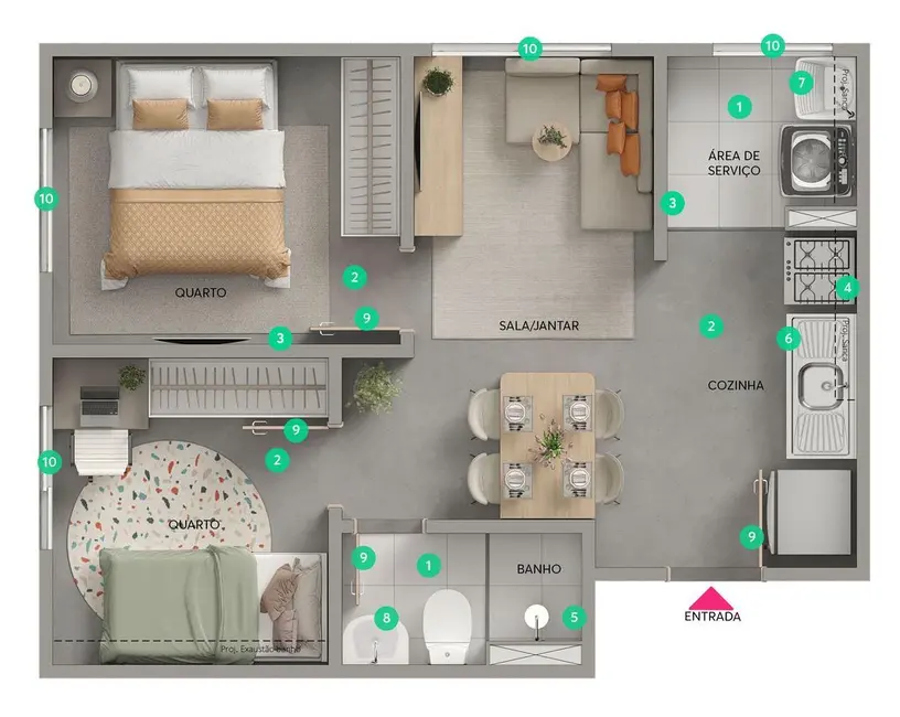 Foto 3 de Apartamento com 2 quartos à venda, 34m2 em Butantã, São Paulo - SP