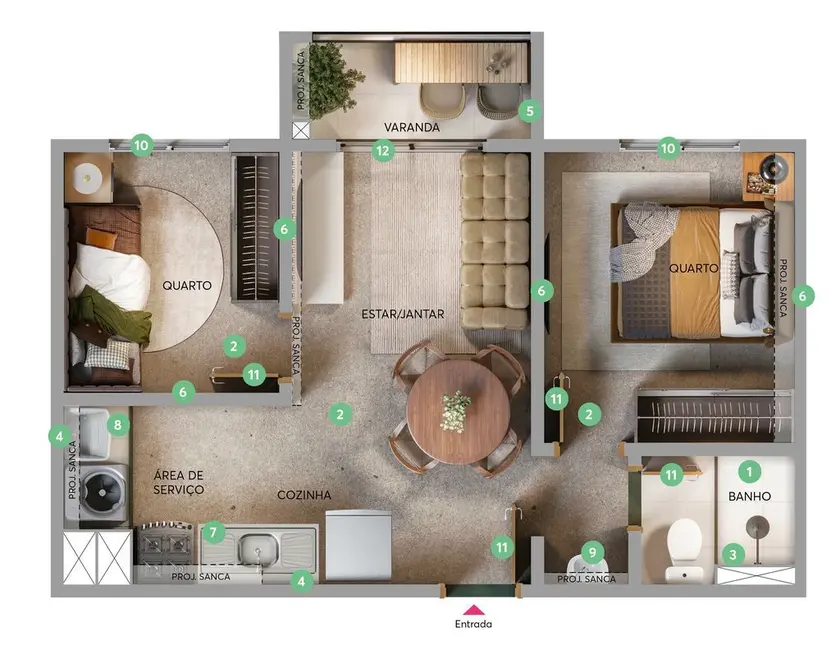 Foto 2 de Apartamento com 2 quartos à venda, 33m2 em Vila Guilherme, São Paulo - SP
