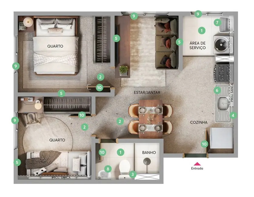 Foto 3 de Apartamento com 2 quartos à venda, 33m2 em Vila Guilherme, São Paulo - SP