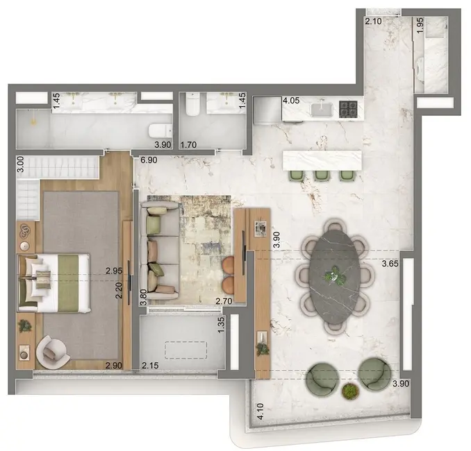 Foto 8 de Apartamento com 2 quartos à venda, 79m2 em Brooklin Novo, São Paulo - SP