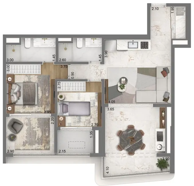 Foto 3 de Apartamento com 2 quartos à venda, 79m2 em Brooklin Novo, São Paulo - SP