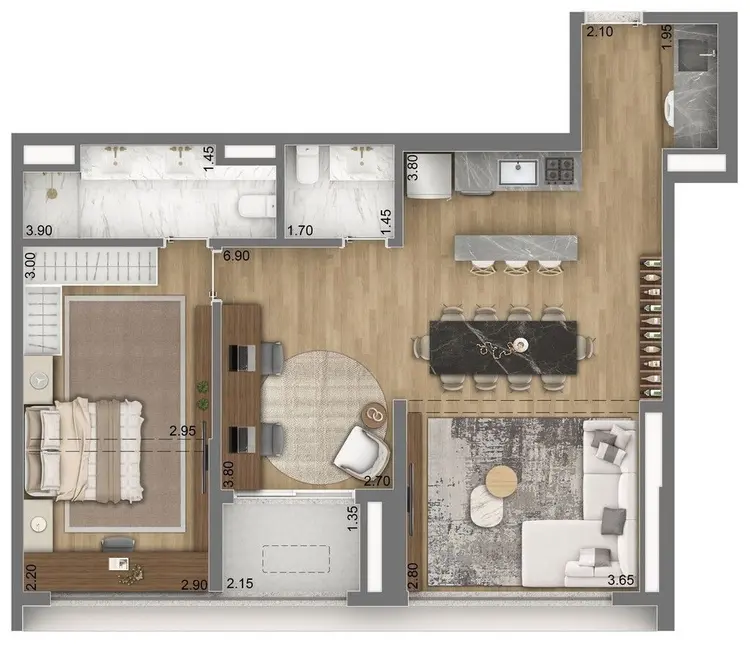 Foto 1 de Apartamento com 2 quartos à venda, 79m2 em Brooklin Novo, São Paulo - SP