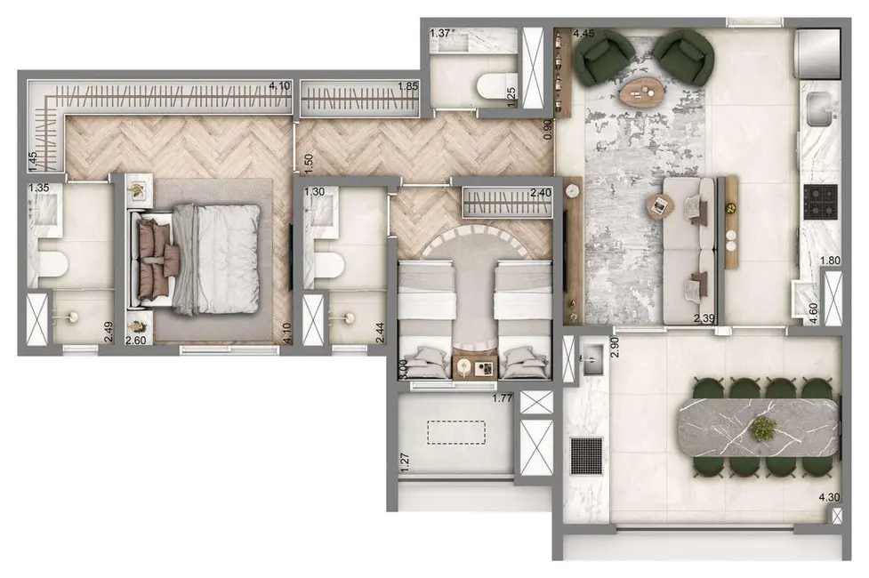 Apartamento com 2 quartos à venda, 76m2 em Chácara Santo Antônio (Zona Sul), São Paulo - SP - imagem 1 Foto 1 de Apartamento com 2 quartos à venda, 76m2 em Chácara Santo Antônio (Zona Sul), São Paulo - SP