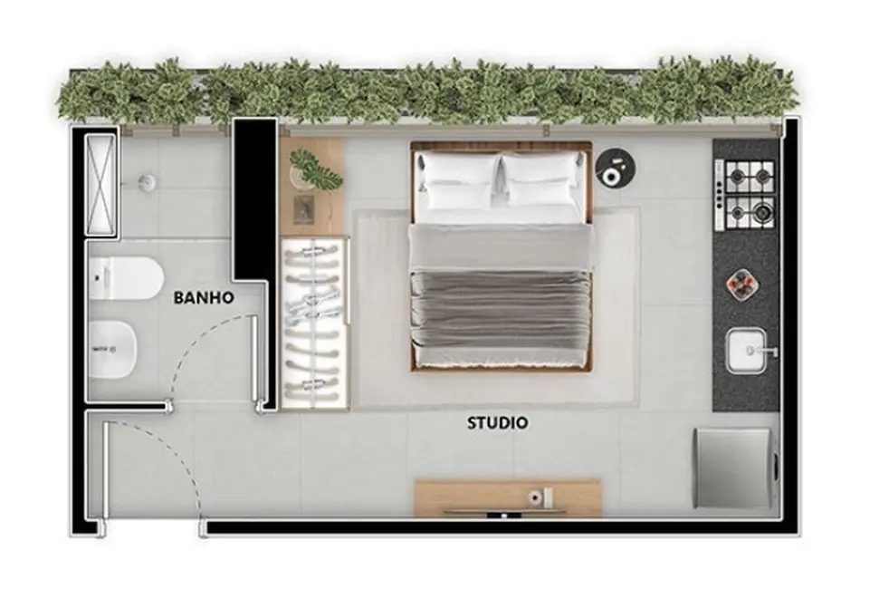 Foto 3 de Kitnet com 1 quarto à venda, 28m2 em Moema, São Paulo - SP