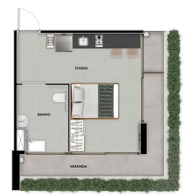 Kitnet com 1 quarto à venda, 42m2 em Moema, São Paulo - SP - imagem 2 Foto 2 de Kitnet com 1 quarto à venda, 42m2 em Moema, São Paulo - SP