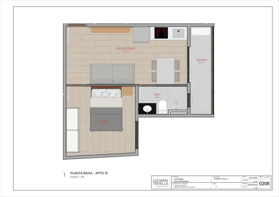 Foto 3 de Kitnet com 1 quarto à venda, 36m2 em Vila Zilda (Tatuapé), São Paulo - SP