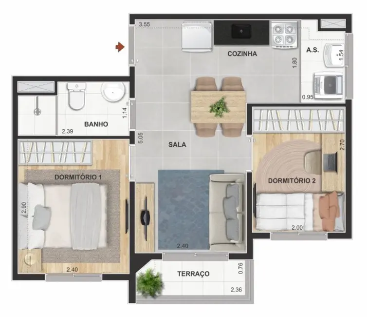 Foto 1 de Apartamento com 2 quartos à venda, 32m2 em Liberdade, São Paulo - SP