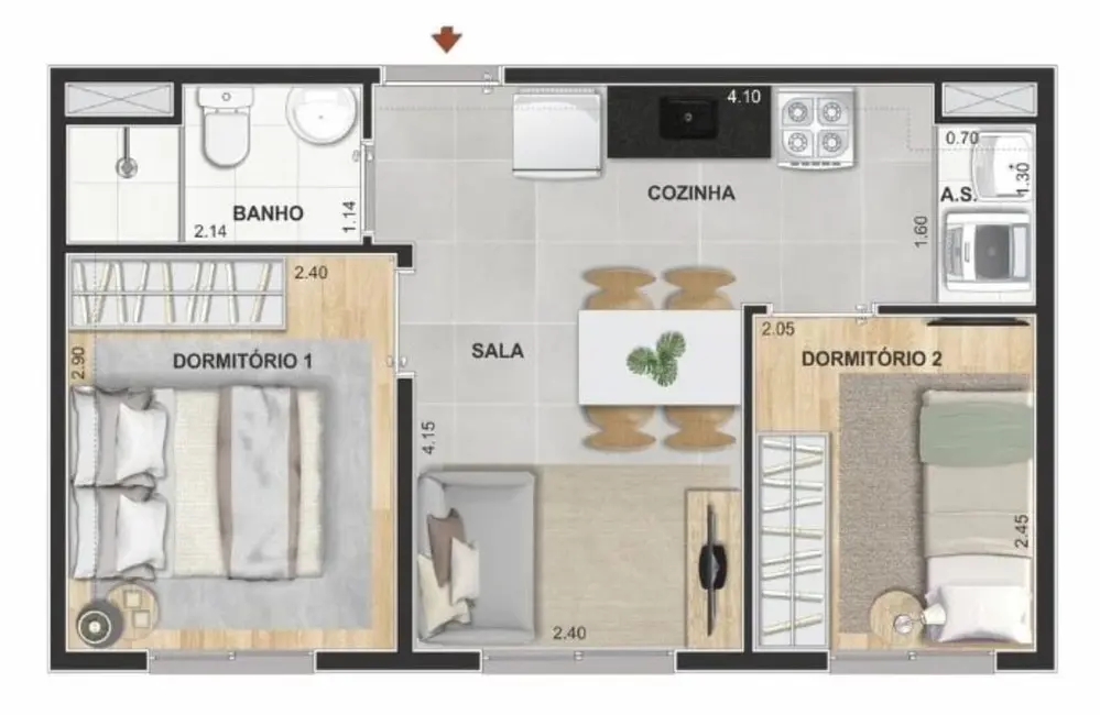 Foto 6 de Apartamento com 2 quartos à venda, 32m2 em Liberdade, São Paulo - SP