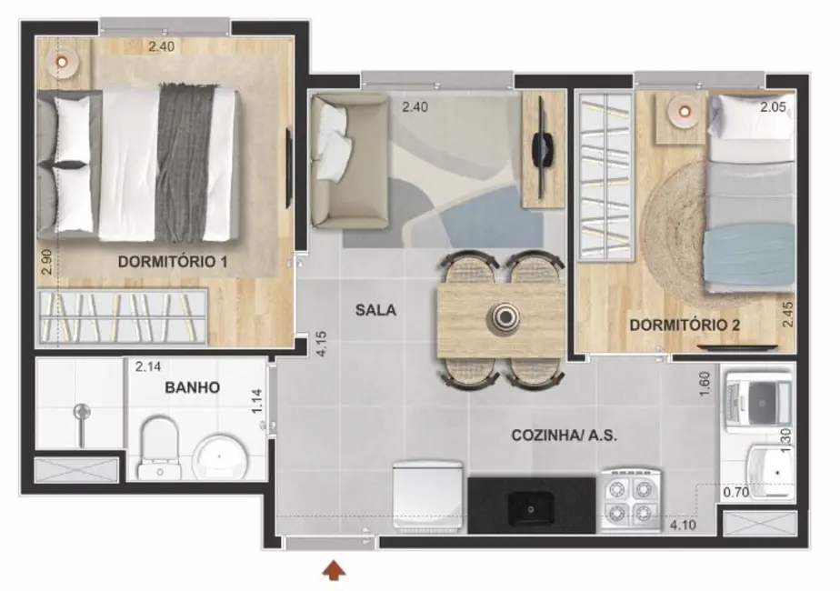 Foto 9 de Apartamento com 2 quartos à venda, 32m2 em Liberdade, São Paulo - SP