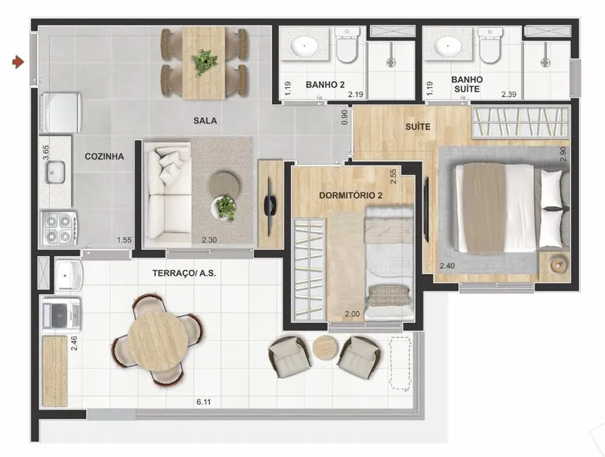 Foto 5 de Apartamento com 2 quartos à venda, 32m2 em Liberdade, São Paulo - SP