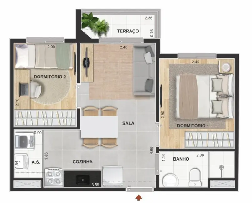 Foto 7 de Apartamento com 2 quartos à venda, 32m2 em Liberdade, São Paulo - SP