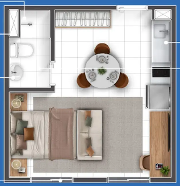 Foto 3 de Apartamento com 1 quarto à venda, 28m2 em São Paulo - SP