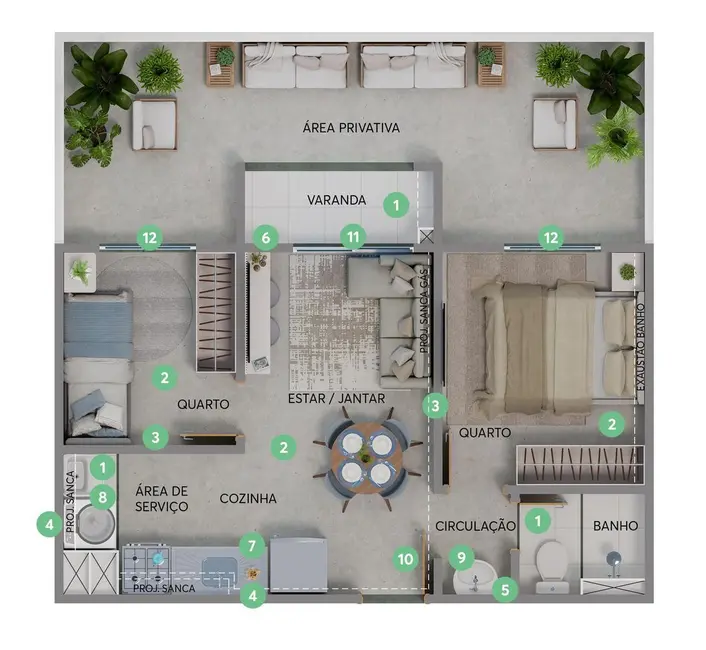 Foto 3 de Apartamento com 2 quartos à venda, 34m2 em Jardim Brasil (Zona Norte), São Paulo - SP