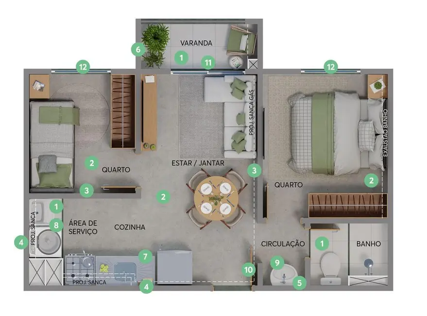 Foto 1 de Apartamento com 2 quartos à venda, 34m2 em Jardim Brasil (Zona Norte), São Paulo - SP