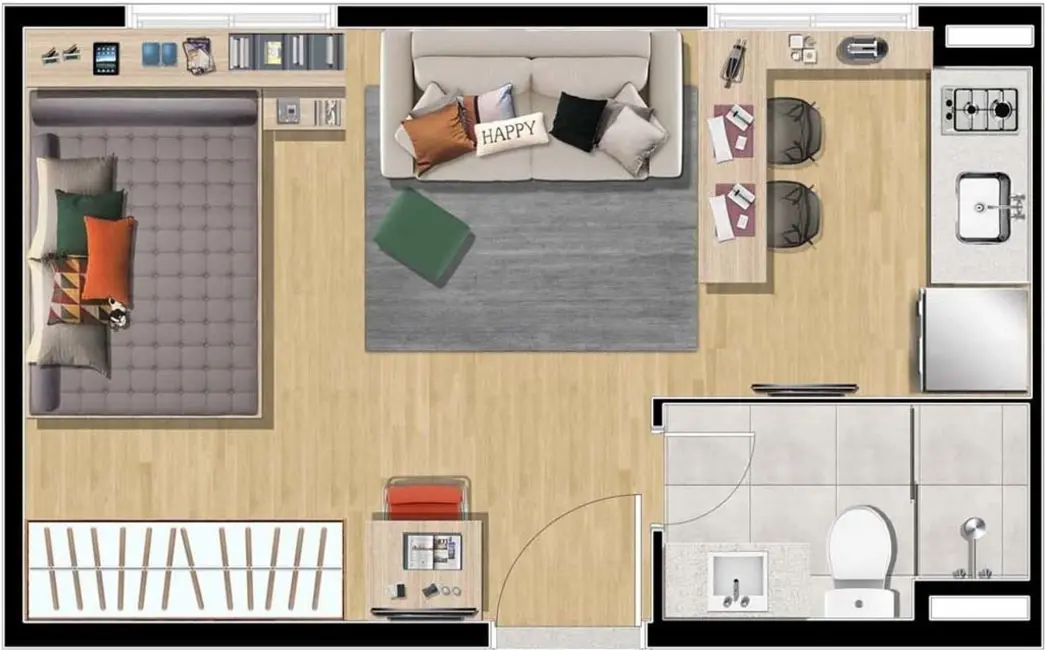 Kitnet com 1 quarto à venda, 24m2 em Liberdade, São Paulo - SP - imagem 2 Foto 2 de Kitnet com 1 quarto à venda, 24m2 em Liberdade, São Paulo - SP