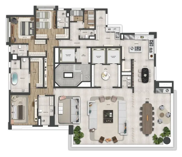Foto 3 de Apartamento com 4 quartos à venda, 372m2 em Vila Nova Conceição, São Paulo - SP