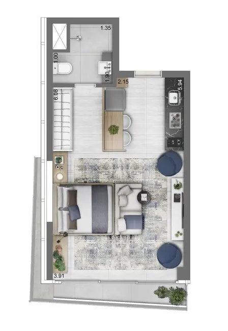 Foto 1 de Kitnet com 1 quarto à venda, 35m2 em Vila Olímpia, São Paulo - SP