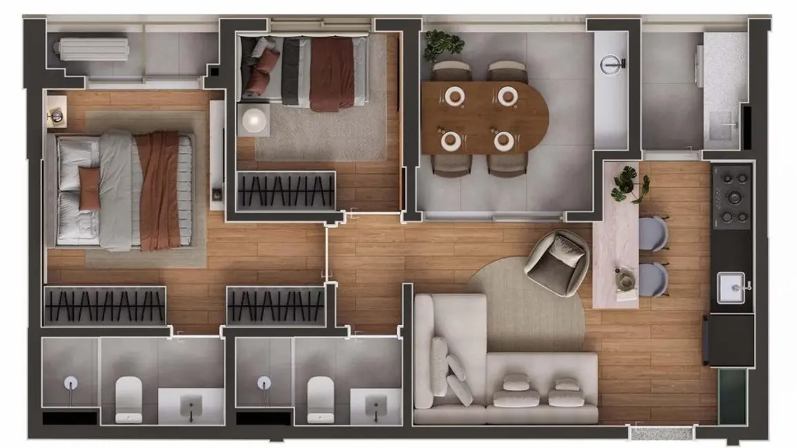 Apartamento com 2 quartos à venda, 55m2 em Moema, São Paulo - SP - imagem 9 Foto 9 de Apartamento com 2 quartos à venda, 55m2 em Moema, São Paulo - SP