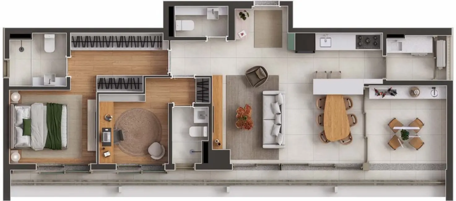 Apartamento com 2 quartos à venda, 55m2 em Moema, São Paulo - SP - imagem 6 Foto 6 de Apartamento com 2 quartos à venda, 55m2 em Moema, São Paulo - SP