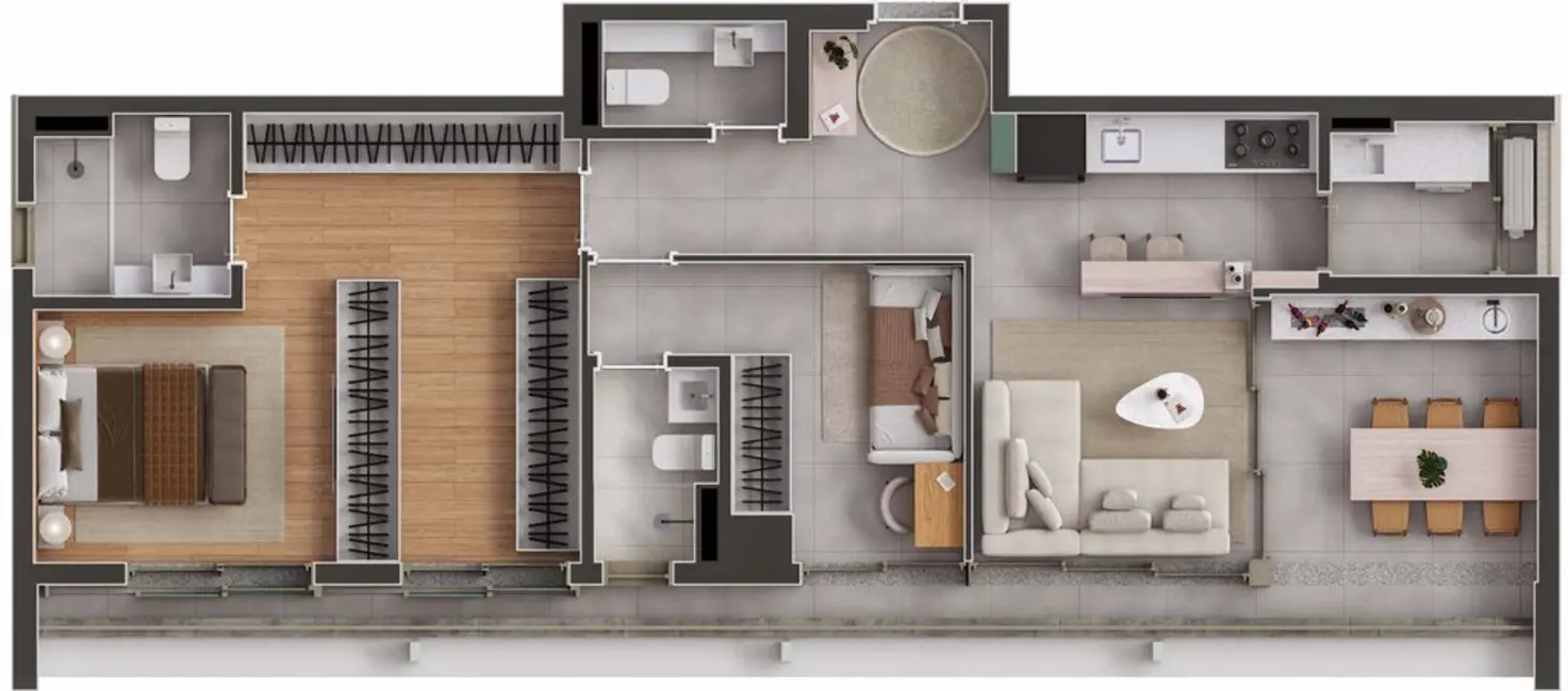Apartamento com 2 quartos à venda, 55m2 em Moema, São Paulo - SP - imagem 8 Foto 8 de Apartamento com 2 quartos à venda, 55m2 em Moema, São Paulo - SP