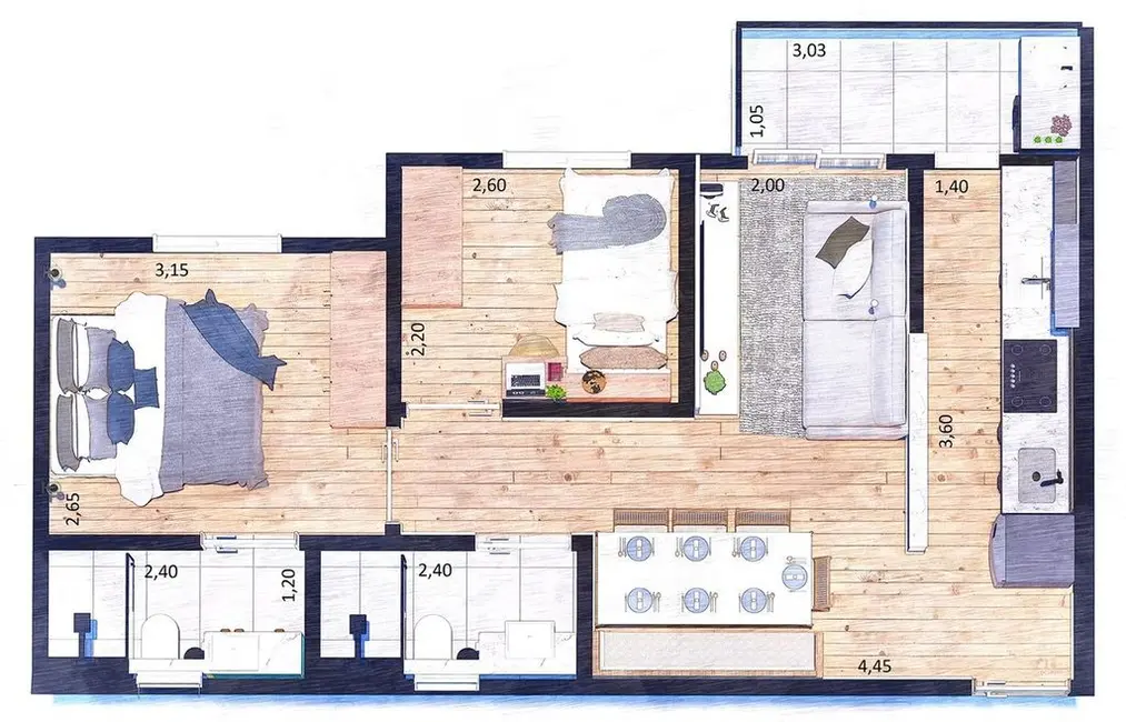 Apartamento com 2 quartos à venda, 50m2 em Paraíso, Santo Andre - SP - imagem 2 Foto 2 de Apartamento com 2 quartos à venda, 50m2 em Paraíso, Santo Andre - SP