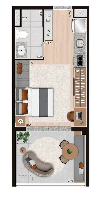 Foto 3 de Kitnet com 1 quarto à venda, 30m2 em Itaim Bibi, São Paulo - SP