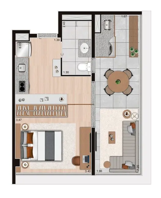 Foto 8 de Kitnet com 1 quarto à venda, 30m2 em Itaim Bibi, São Paulo - SP
