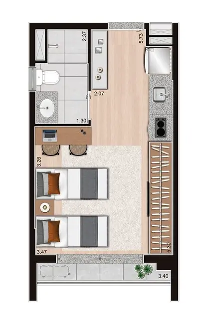 Foto 7 de Kitnet com 1 quarto à venda, 30m2 em Itaim Bibi, São Paulo - SP
