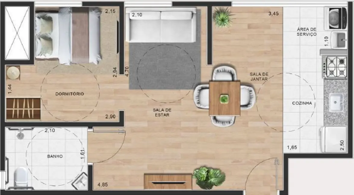 Apartamento com 2 quartos à venda, 42m2 em Jardim Três Irmãos, Taboao Da Serra - SP - imagem 3 Foto 3 de Apartamento com 2 quartos à venda, 42m2 em Jardim Três Irmãos, Taboao Da Serra - SP