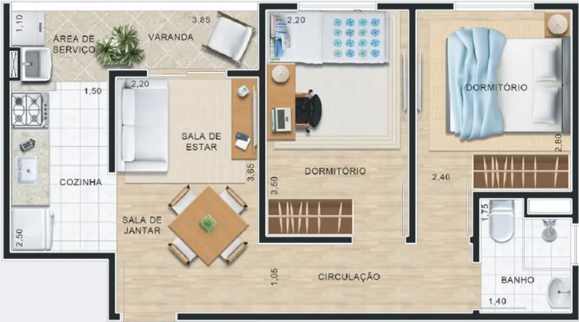 Apartamento com 2 quartos à venda, 42m2 em Jardim Três Irmãos, Taboao Da Serra - SP - imagem 1 Foto 1 de Apartamento com 2 quartos à venda, 42m2 em Jardim Três Irmãos, Taboao Da Serra - SP