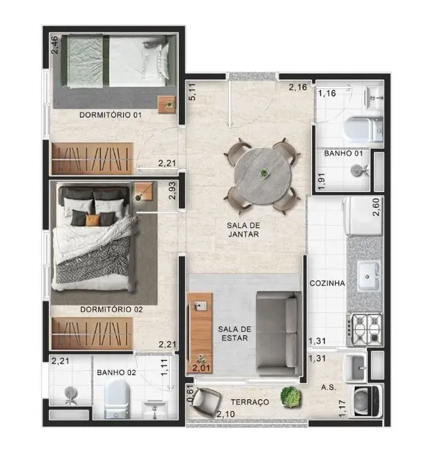 Foto 3 de Apartamento com 1 quarto à venda, 25m2 em Vila Polopoli, São Paulo - SP