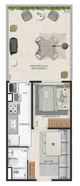 Foto 6 de Apartamento com 1 quarto à venda, 24m2 em Jardim Monte Kemel, São Paulo - SP