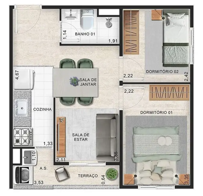 Foto 2 de Apartamento com 1 quarto à venda, 24m2 em Jardim Monte Kemel, São Paulo - SP