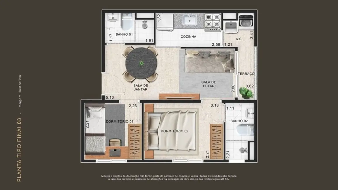 Foto 2 de Apartamento com 2 quartos à venda, 58m2 em Jardim Londrina, São Paulo - SP