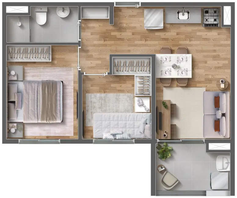 Foto 2 de Apartamento com 2 quartos à venda, 39m2 em Mooca, São Paulo - SP