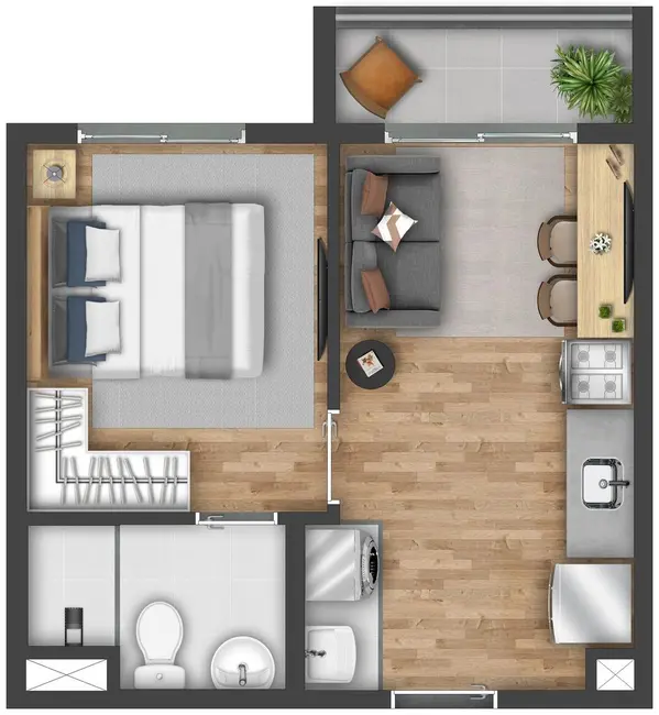 Foto 1 de Apartamento com 2 quartos à venda, 39m2 em Mooca, São Paulo - SP