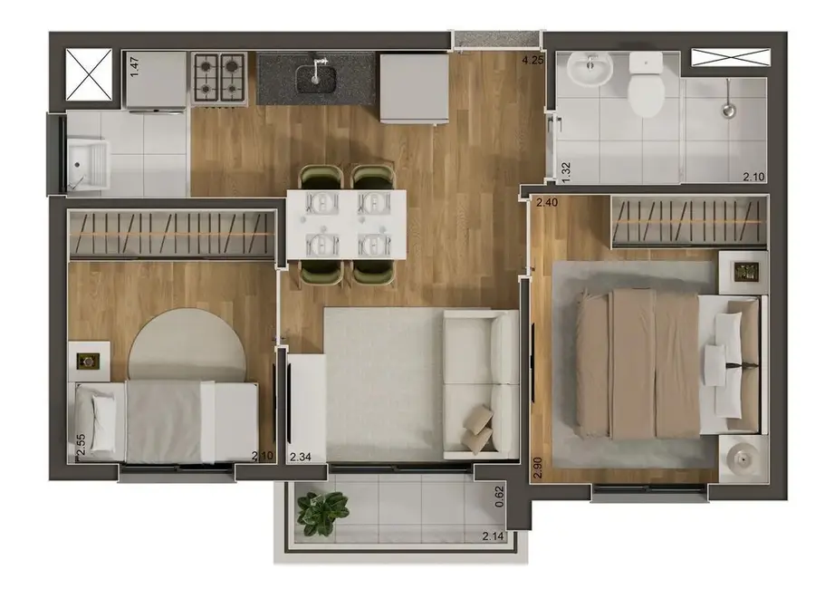Foto 1 de Apartamento com 2 quartos à venda, 35m2 em Jardim Prudência, São Paulo - SP