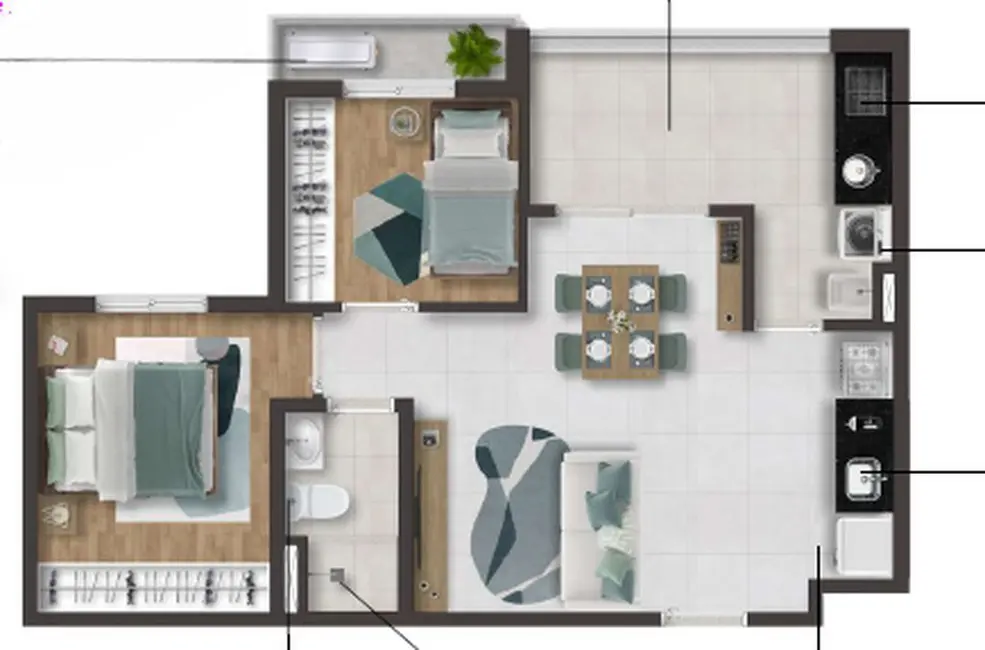 Foto 2 de Apartamento com 3 quartos à venda, 115m2 em Parque Santa Rosa, Suzano - SP