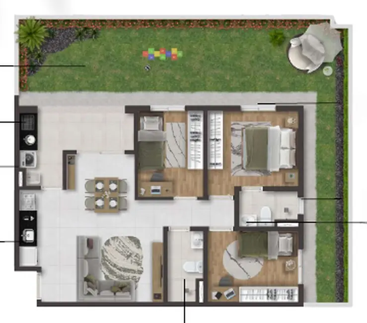 Foto 6 de Apartamento com 3 quartos à venda, 115m2 em Parque Santa Rosa, Suzano - SP