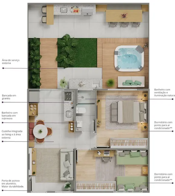 Foto 4 de Casa de Condomínio com 2 quartos à venda, 55m2 em Americana - SP