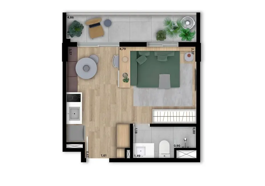 Foto 4 de Kitnet com 1 quarto à venda, 25m2 em Vila Madalena, São Paulo - SP