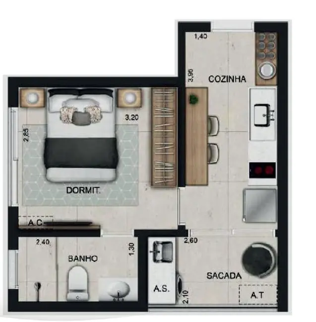 Foto 1 de Kitnet com 1 quarto à venda, 25m2 em Perdizes, São Paulo - SP