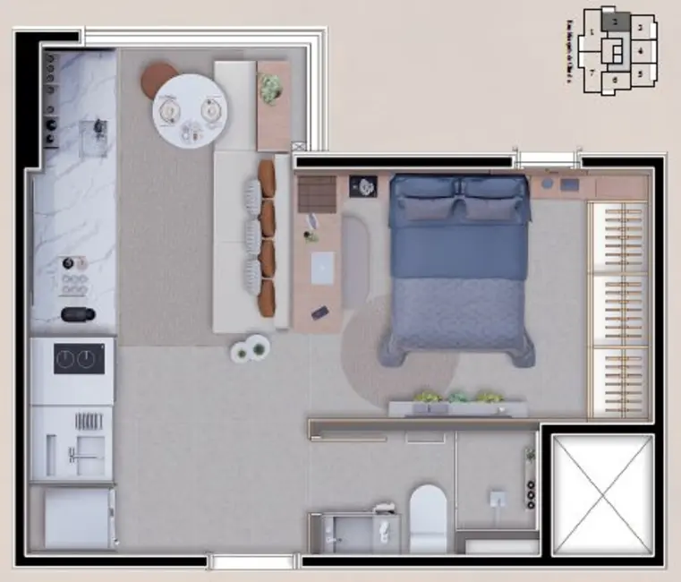 Foto 3 de Kitnet com 1 quarto à venda, 29m2 em Vila Dom Pedro I, São Paulo - SP