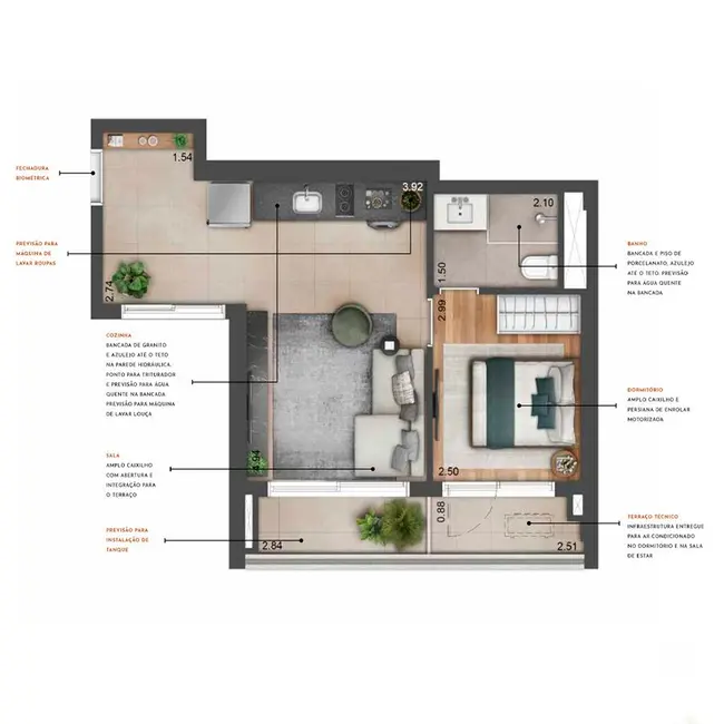 Foto 3 de Apartamento com 1 quarto à venda, 33m2 em Moema, São Paulo - SP