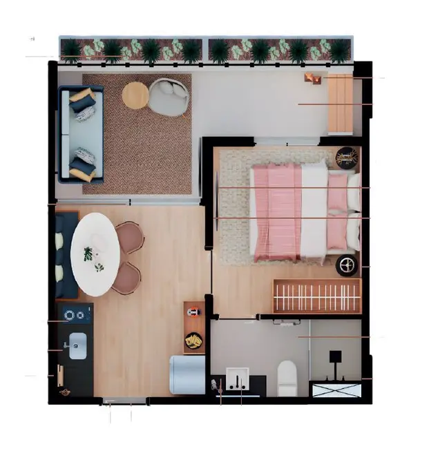 Foto 3 de Apartamento com 2 quartos à venda, 48m2 em Moema, São Paulo - SP
