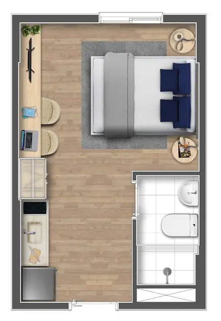 Foto 4 de Apartamento com 1 quarto à venda, 31m2 em Brooklin Paulista, São Paulo - SP