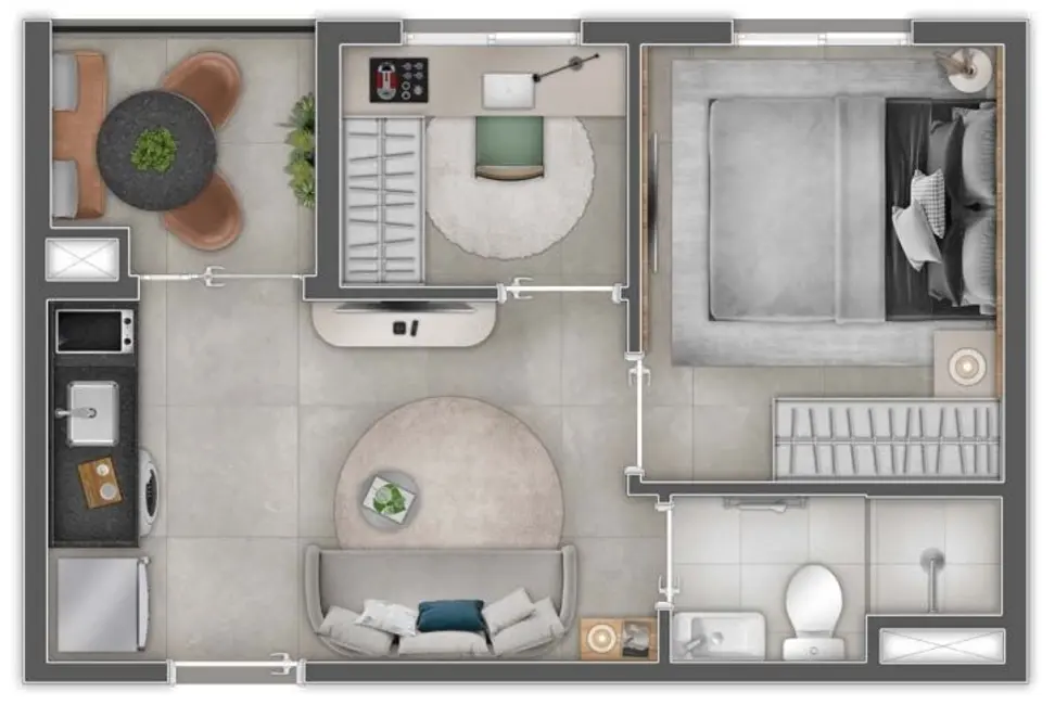 Apartamento com 2 quartos à venda, 35m2 em Ipiranga, São Paulo - SP - imagem 3 Foto 3 de Apartamento com 2 quartos à venda, 35m2 em Ipiranga, São Paulo - SP