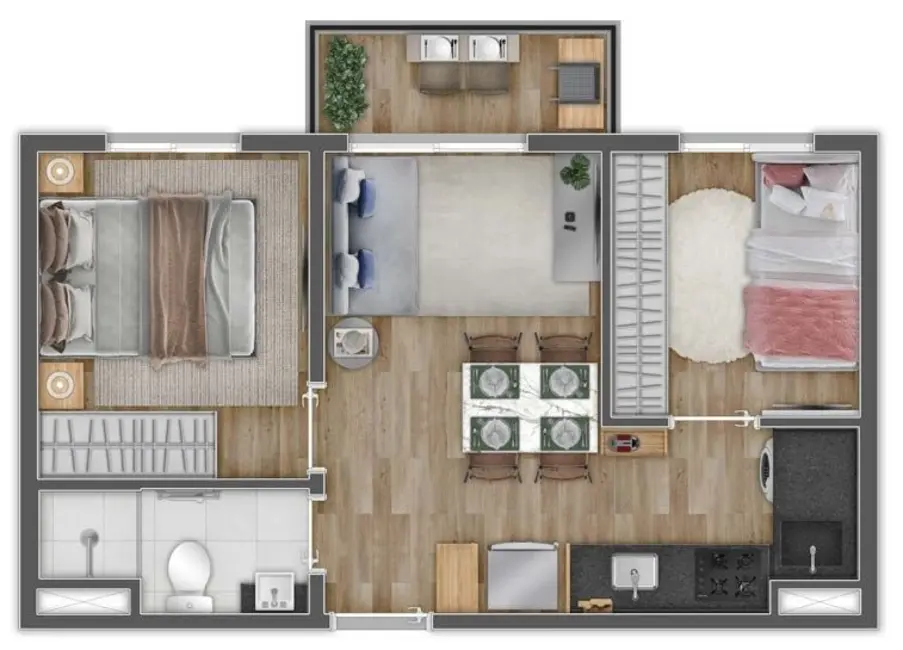 Apartamento com 2 quartos à venda, 35m2 em Ipiranga, São Paulo - SP - imagem 2 Foto 2 de Apartamento com 2 quartos à venda, 35m2 em Ipiranga, São Paulo - SP